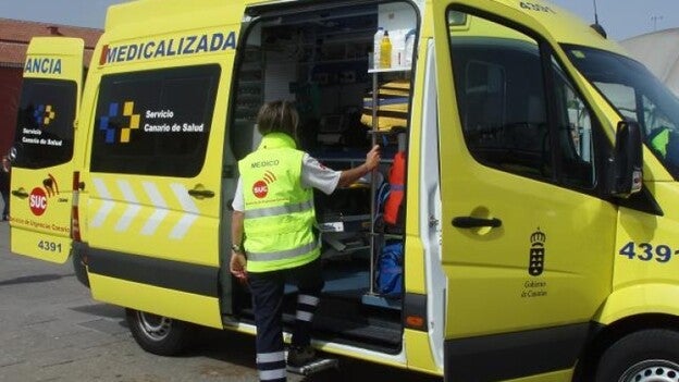 Herido tras la colisión de varios coches en la Carretera General de El Rosario