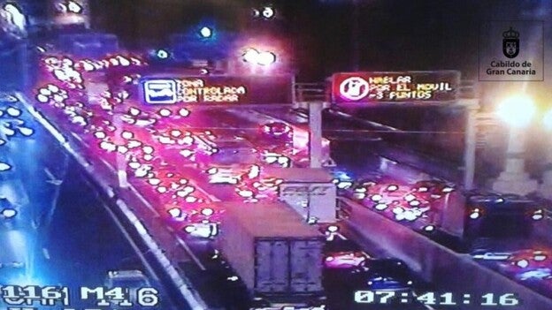 Hora punta de atascos en Gran Canaria