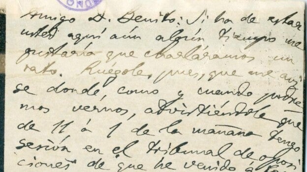 «Querido amigo D. Benito Pérez Galdós. Firmado: Unamuno»