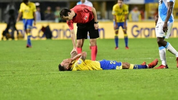 Vitolo, roto, puede haber dicho adiós a la UD