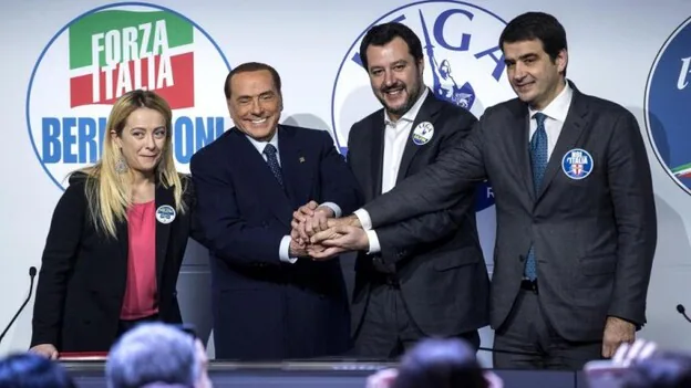 La derecha italiana se muestra unida y el M5S presenta su hipotético gobierno