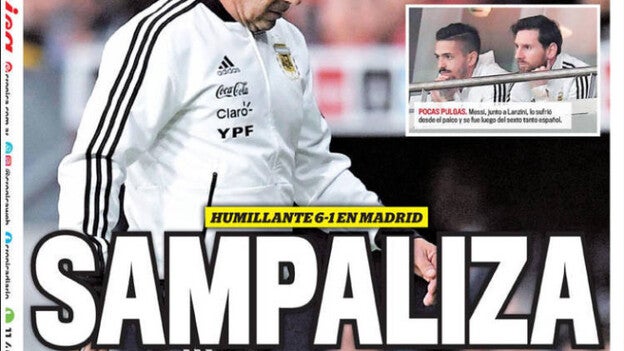 Argentina llora la “humillante” goleada de España