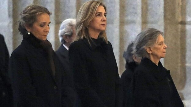 La infanta Cristina asiste a la misa por don Juan