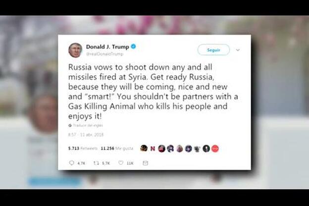 Trump advierte a Rusia que se prepare para un ataque con misiles contra Siria