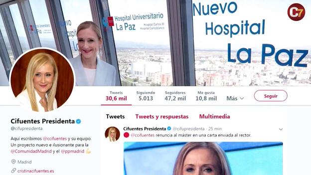 Cifuentes renuncia al máster y pide disculpas