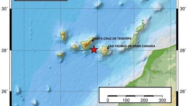 Dos terremotos de más de 2 grados entre Gran Canaria y Tenerife
