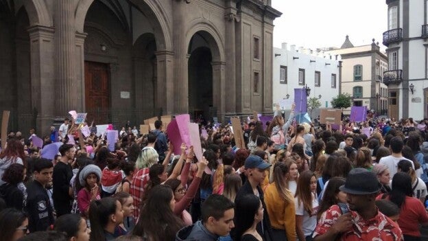 Estudiantes contra la sentencia de la Manada