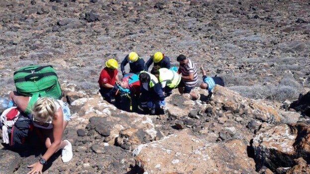 Hospitalizado un parapentista accidentado en Lanzarote