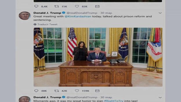 Trump concede el indulto que le pidió Kim Kardashian