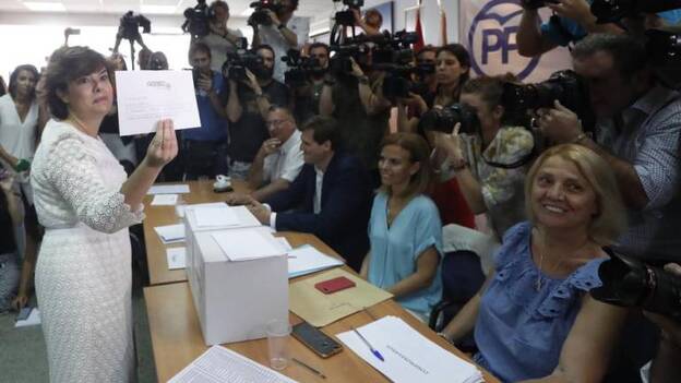 Día de votación en las sedes del PP