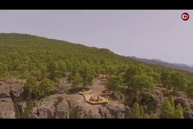El mirador de los LLanos de la Mimbre, a vista de pájaro