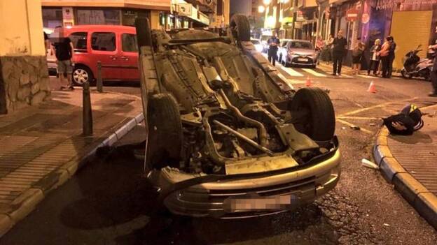 Aparatoso accidente en la capital grancanaria