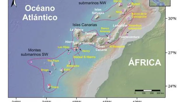 La concentración de metales al suroeste de Canarias supera cien veces la media