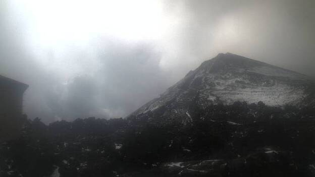 Granizada en el pico del Teide