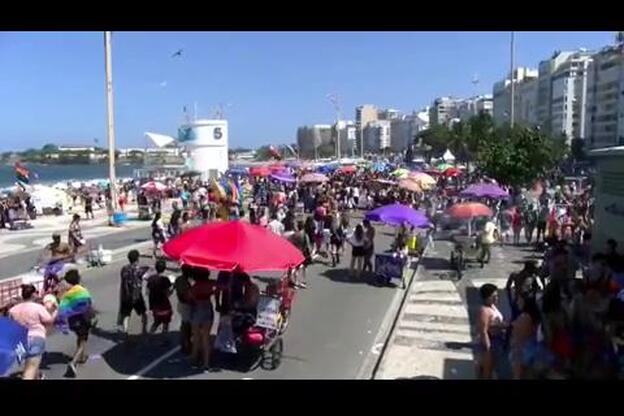 Reivindicativo desfile del orgullo LGTBI en Brasil