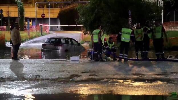 Un temporal de lluvia y granizo azota Roma