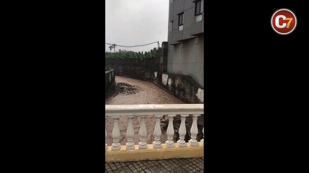 Las calles de Salinetas, anegadas