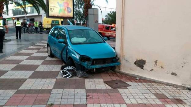 Accidente en Escaleritas con un herido