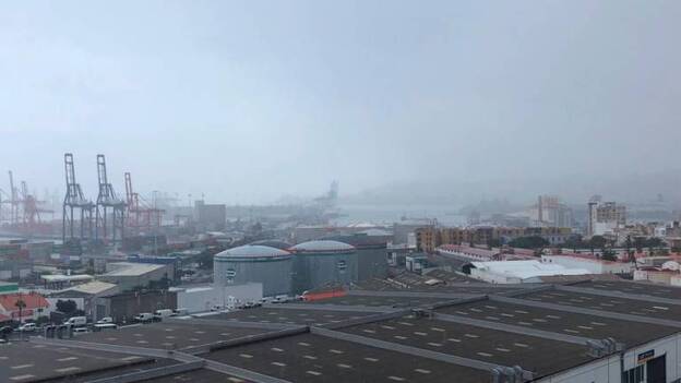 Viento fuerte y lluvias en Canarias