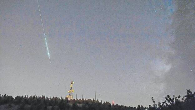 Espectacular lluvia de estrellas desde Canarias