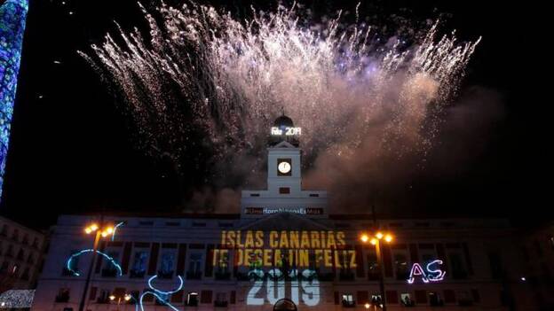 'Fin de Año canario' en la Puerta del Sol