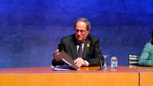 Torra: No depondrán más un Gobierno en Cataluña, porque "no nos rendiremos"
