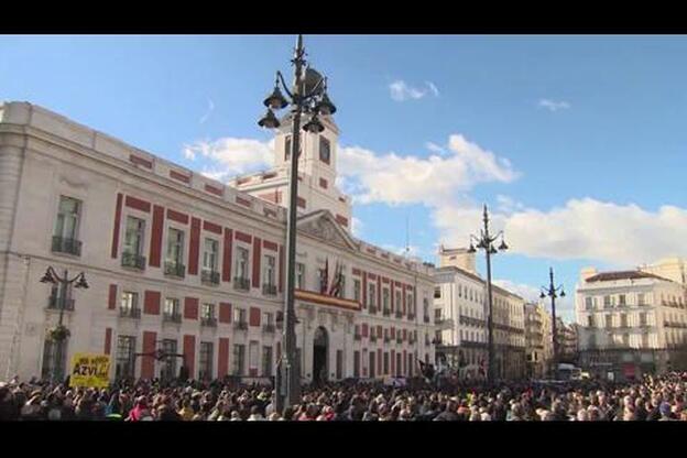 Los taxistas de Madrid en huelga