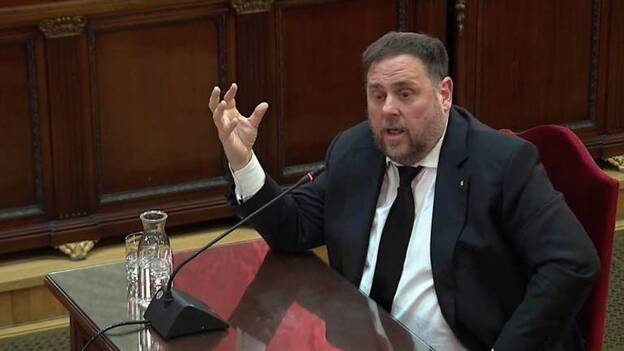Junqueras lanza un alegato político sin encarar al fiscal