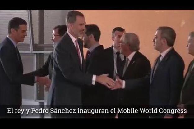 Felipe VI, Sánchez y Torra inauguran el Mobile World