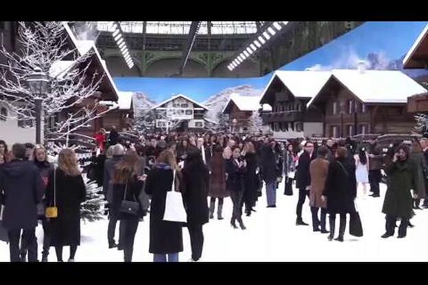 Un desfile de nieve en el último adiós de Chanel a Karl Lagerfeld