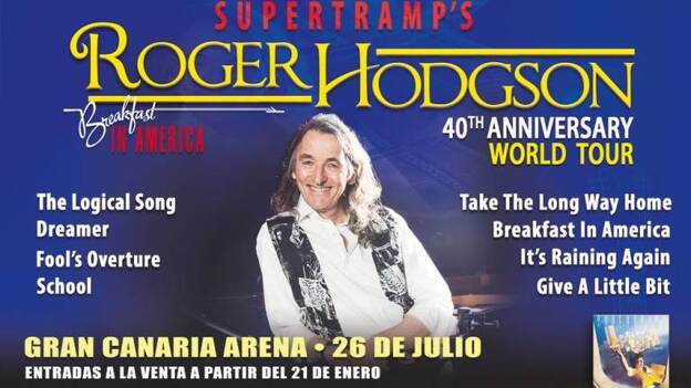 ‘Desayuno’ con Roger Hodgson en el Gran Canaria Arena