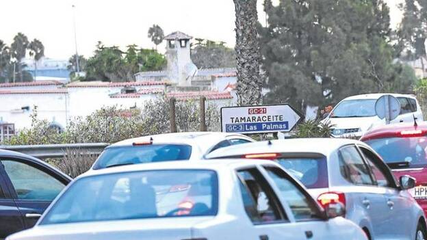 Cada enlace de la GC-3 en Tamaraceite aporta a la autovía unos mil coches