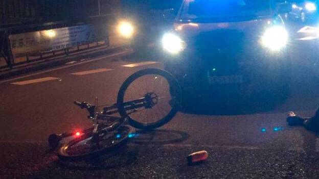 Atropello de un ciclista en Belén María