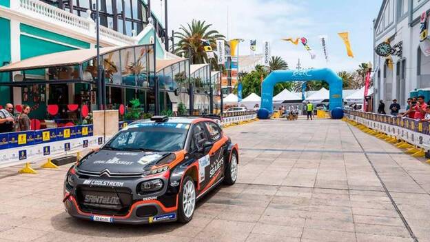 Despliegue especial en el tramo urbano del Rally Islas Canarias