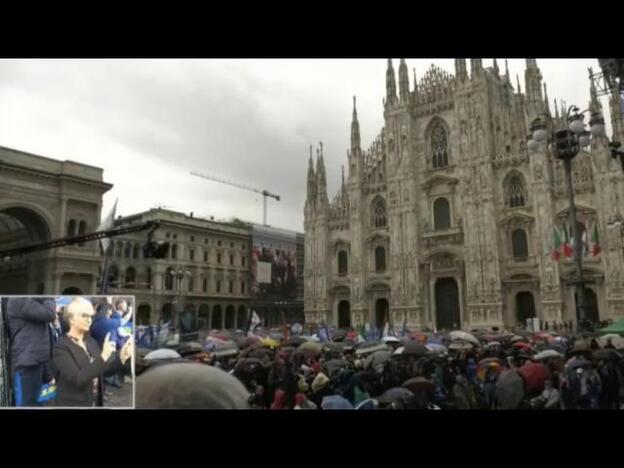 La ultraderecha europea desafía a la UE en un acto en Milán