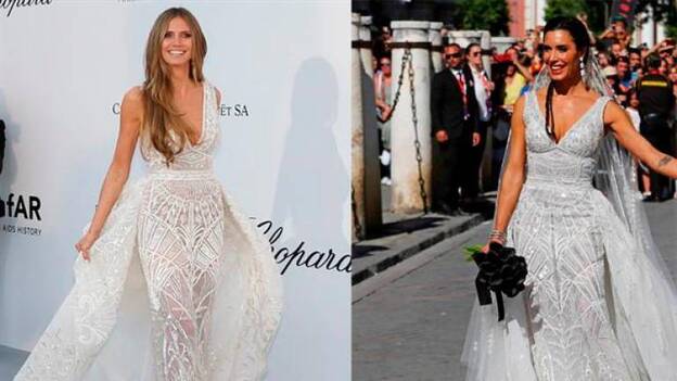 Pilar Rubio le copia el vestido a Heidi Klum