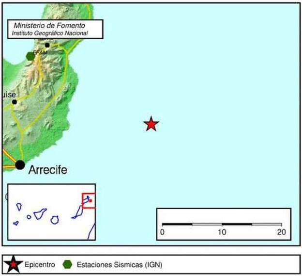 Dos terremotos entre Fuerteventura y Lanzarote