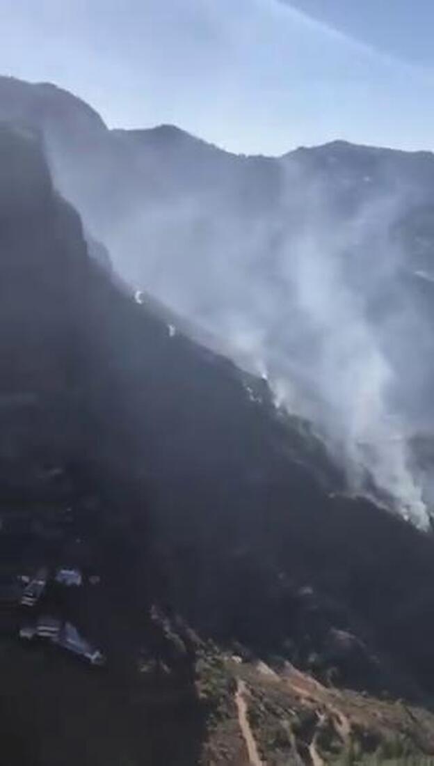 «La cabeza del fuego, de Tejeda a La Aldea, está descontrolada»