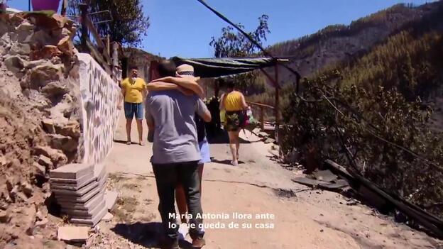 Encontró su casa calcinada por el fuego