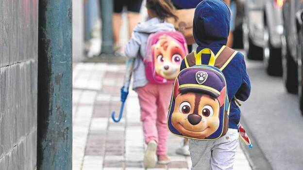 Al cole hay que ir con la mochila ligera