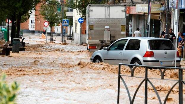 Inundaciones y cortes de Metro y carreteras en el este de Madrid