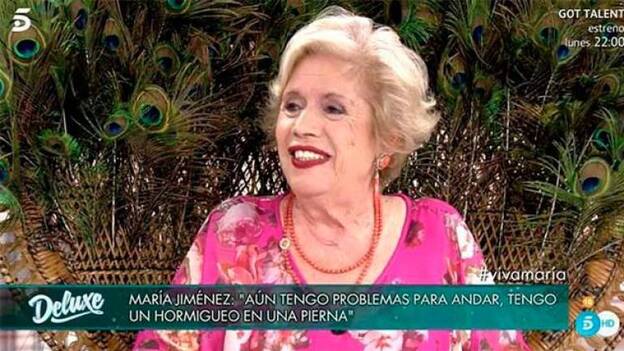 María Jiménez cuenta su paso por el hospital