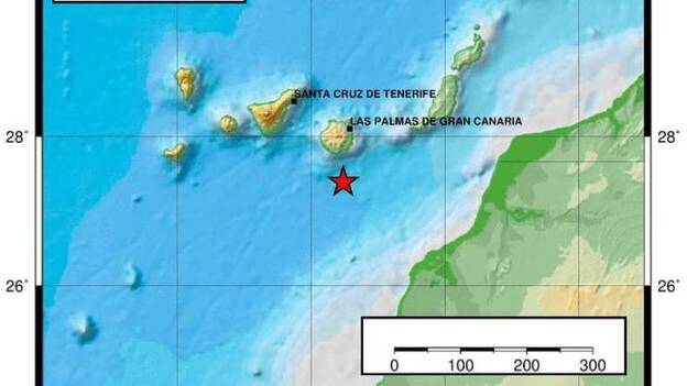 Terremoto cerca de Gran Canaria
