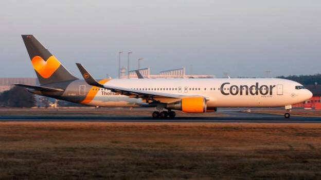 La aerolínea Condor, filial de Thomas Cook, mantiene sus operaciones de vuelo programadas