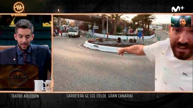 ‘La Resistencia’ pinta una rotonda en Telde