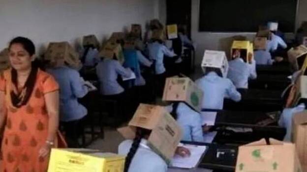 Cajas en la cabeza para que no se copien