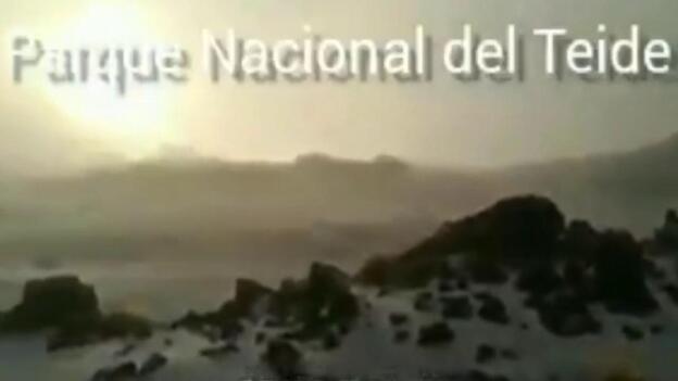 Nieva en el Parque Nacional del Teide