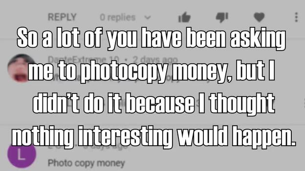 ¿Qué ocurre cuando intentas fotocopiar dinero?