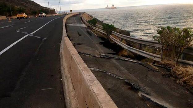 Desvío provisional del tráfico en la zona afectada