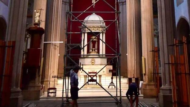 La iglesia de Gáldar cierra al público una semana por obras